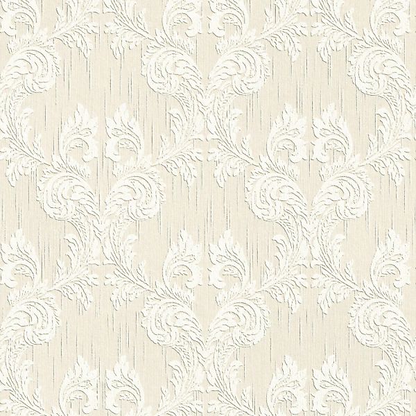 Bricoflor Ornament Vliestapete in Apricot Beige Edle Vlies Textiltapete mit günstig online kaufen
