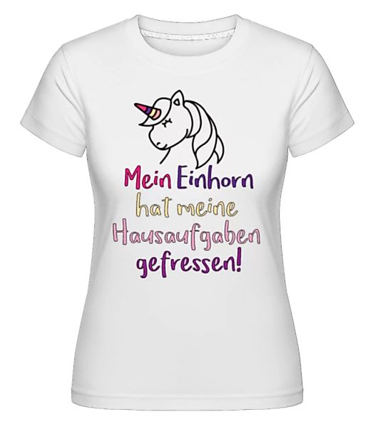 Einhorn Frisst Hausaufgaben · Shirtinator Frauen T-Shirt günstig online kaufen