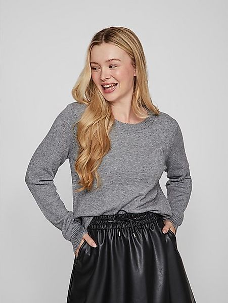 Vila Strickpullover Dünner Rundhals Strickpullover VIRIL günstig online kaufen