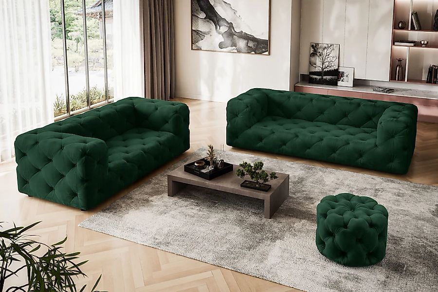 Home affaire 2-Sitzer "FOLLINA" 2-Sitzer Sofa mit klassischer Chesterfield- günstig online kaufen