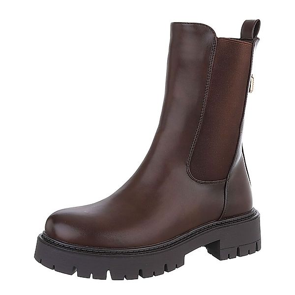 Ital-Design Damen Freizeit Plateaustiefelette (87284028) Blockabsatz günstig online kaufen