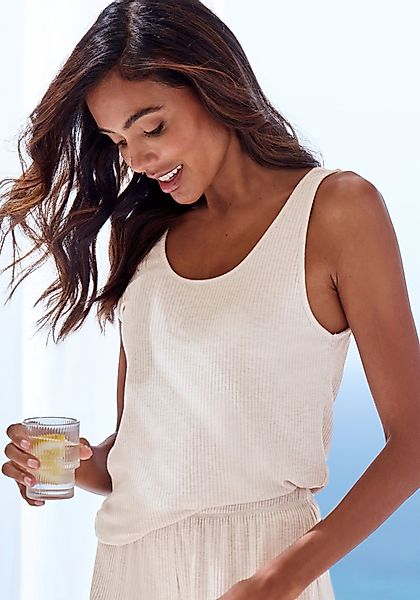 s.Oliver Pyjamaoberteil, in elastischer Rippware günstig online kaufen