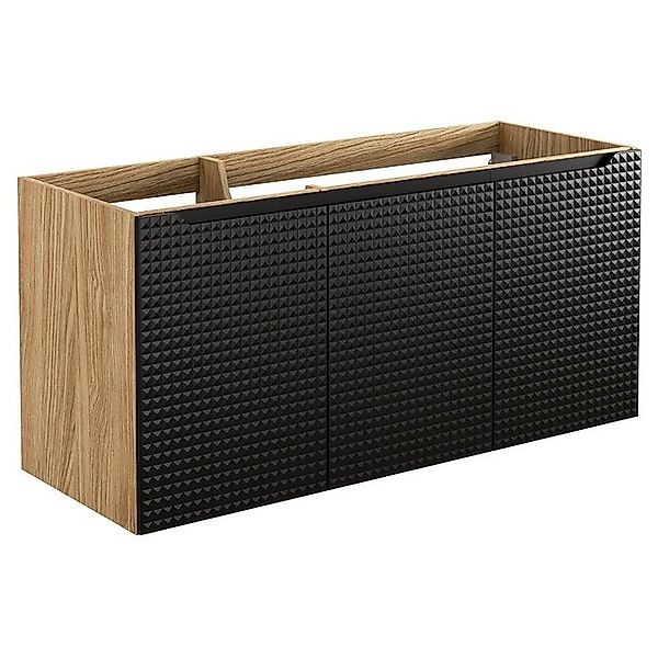 Lomadox Waschbeckenschrank LONDON-56-BLACK Waschtischunterschrank, 120cm, E günstig online kaufen