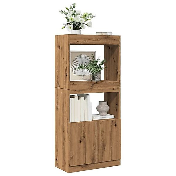 vidaXL Bücherregal Highboard Artisan-Eiche 63x33x140 cm Spanplatte günstig online kaufen