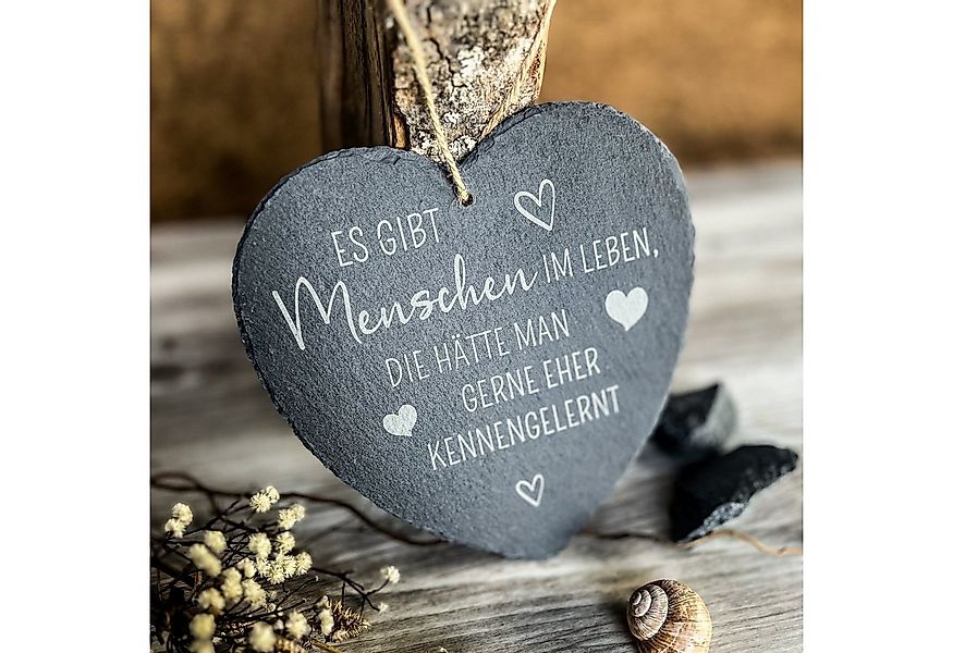 Spruchreif® Dekohänger Großes Schieferherz mit Gravur, Wanddeko günstig online kaufen