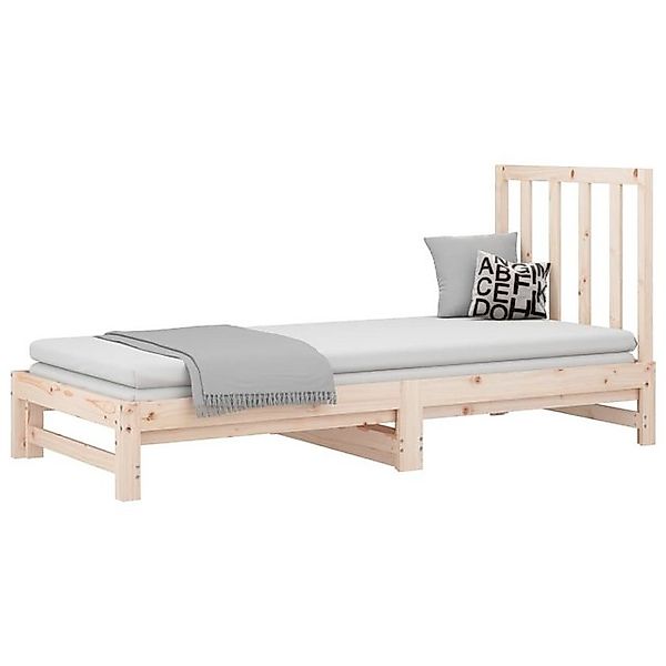 vidaXL Bett Tagesbett Ausziehbar 2x(90x190) cm Massivholz Kiefer günstig online kaufen