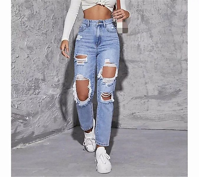AFAZ New Trading UG High-waist-Jeans Hose mit geradem Bein, modische, lässi günstig online kaufen