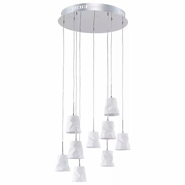 SPOT Light Pendelleuchte weiß Chrom Keramik Metall H/D: ca. 120x40 cm G9 9 günstig online kaufen