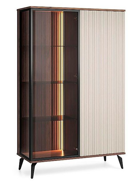 Compleo Standvitrine Vitrine moderne Vitrine mit Lamellen VIVIN günstig online kaufen
