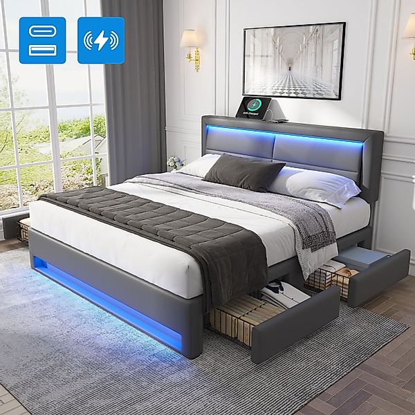 HAUSS SPOLE Polsterbett 160x200cm, mit USB-Anschluss, günstig online kaufen