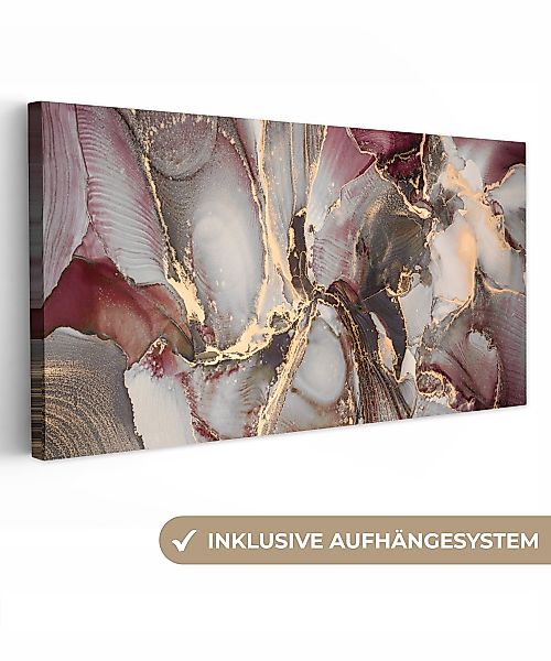OneMillionCanvasses® Leinwandbild Panorama Gold - Marmor günstig online kaufen