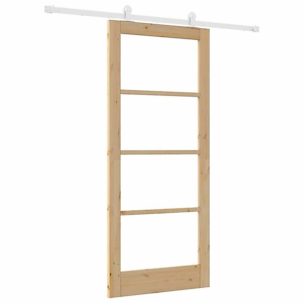 vidaXL Schiebetür ORKDAL Braun 86 x 198,5 cm Holz und Metall 3332059 günstig online kaufen