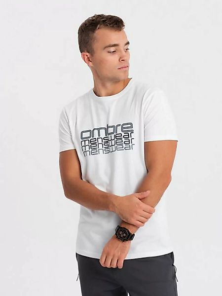 OMBRE T-Shirt Bedrucktes Herren-T-Shirt aus Baumwolle günstig online kaufen