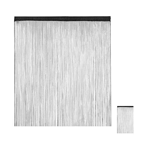 relaxdays Fadenvorhang schwarz, 1er Pack 145x245cm günstig online kaufen