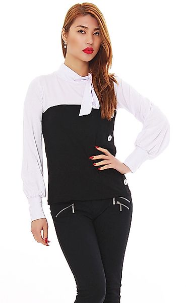 Mississhop Langarmshirt Bluse 2 in 1 günstig online kaufen