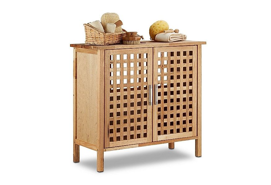 relaxdays Waschbeckenunterschrank Walnuss günstig online kaufen