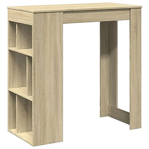 vidaXL Bartisch mit Regal Sonoma-Eiche 102x50x103,5 cm Holzwerkstoff 854357 günstig online kaufen