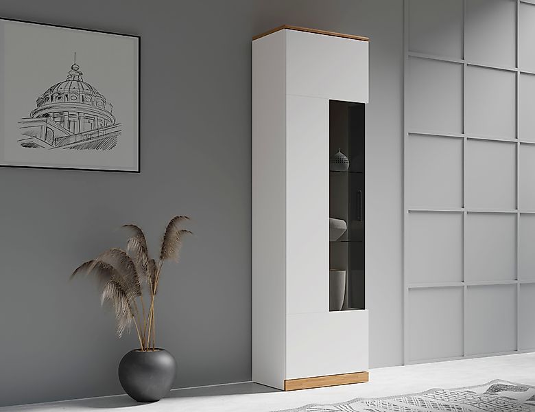 Home affaire Vitrine Ribe,180cm hoch,5 Fächer,2 günstig online kaufen