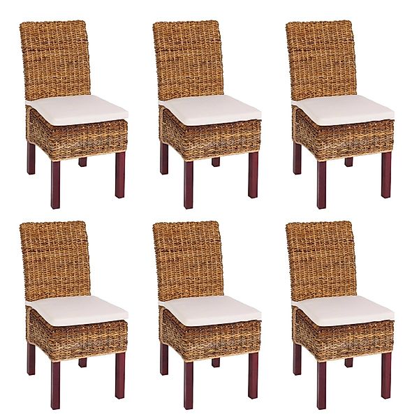 CHEFGASTRO Esszimmerstuhl 6er-Set Korbstuhl Stuhl Malibu Bananengeflecht 96 günstig online kaufen