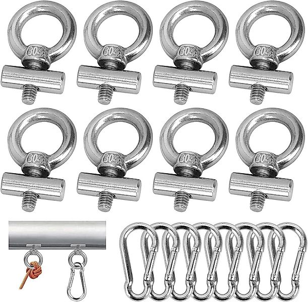 FELIXLEO Karabiner 8 Set Kederleiste Haken Edelstahl Markisenhaken Karabine günstig online kaufen