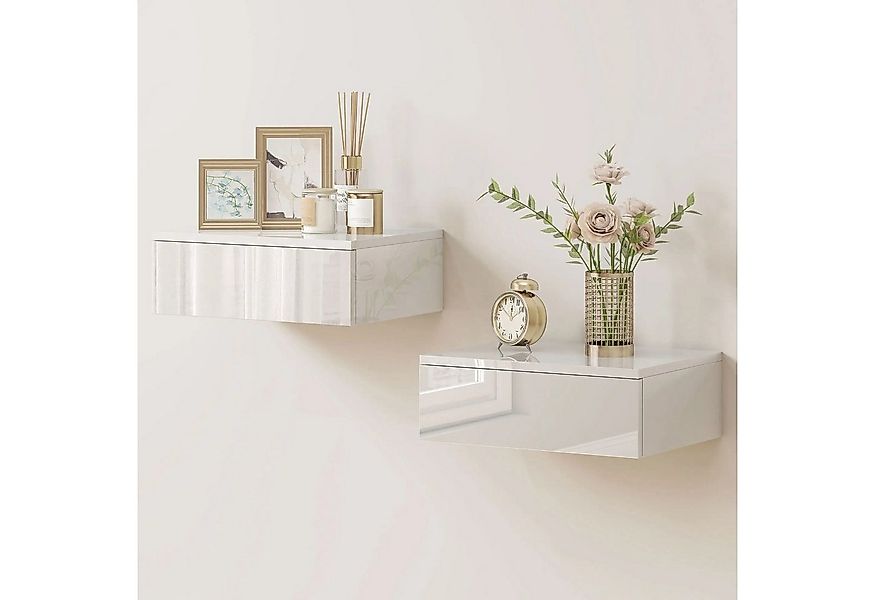 BlingBin Nachttisch hängend 2er Set, schwebender Nachtschrank mit Schublade günstig online kaufen