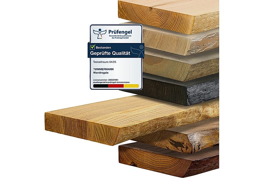 tømmermann Wandregal Schweberegal Holzregal mit Baumkante - Hängeregal aus günstig online kaufen