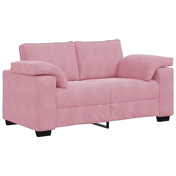 vidaXL Zweisitzer-Sofa Rosa 120 cm Samt 4105260 günstig online kaufen
