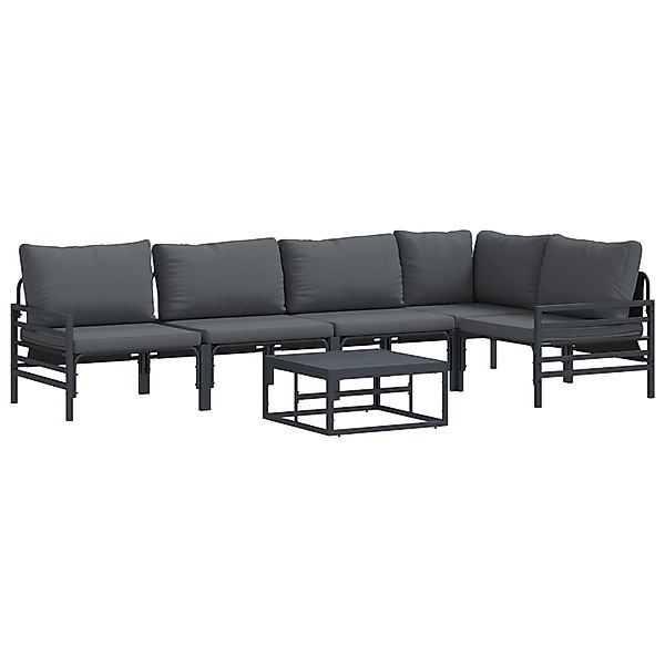 vidaXL Garten-Sofa-Set 6-Tlg Anthrazit Stahl 3378989 günstig online kaufen