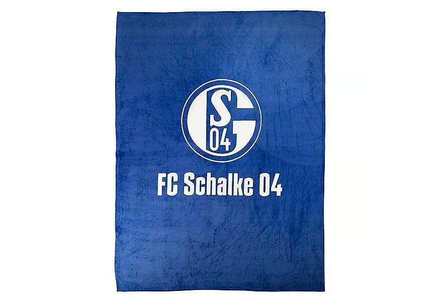 FC Schalke 04 Kunstfaserbettdecke Decke Flanell königsblau günstig online kaufen