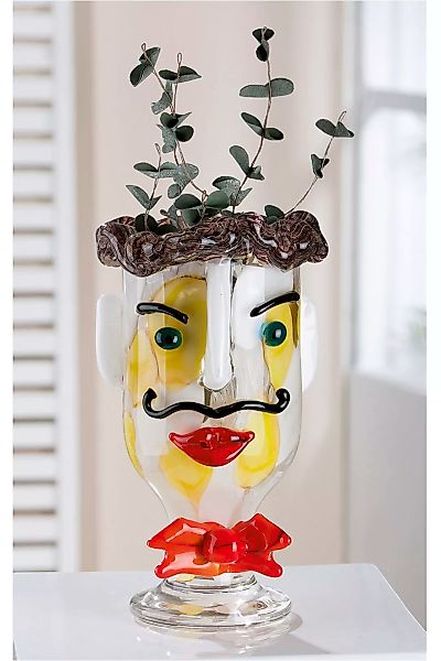 Casablanca by Gilde Tischvase »Glasart Designvase "Alfredo" aus Glas«, (1 S günstig online kaufen