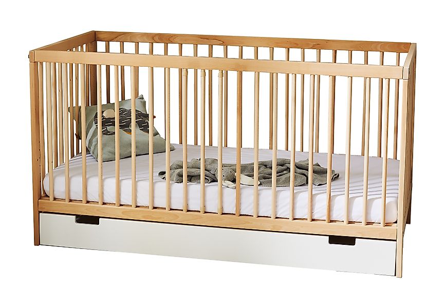 Kids Collective Kinderbett Babybett Gitterbett 60x120 und 70x140 cm höhenve günstig online kaufen