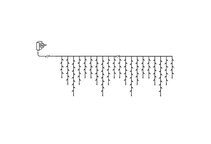 MARELIDA LED-Lichtervorhang Eisregen Lichterkette 960 bernstein LED 23,9m I günstig online kaufen