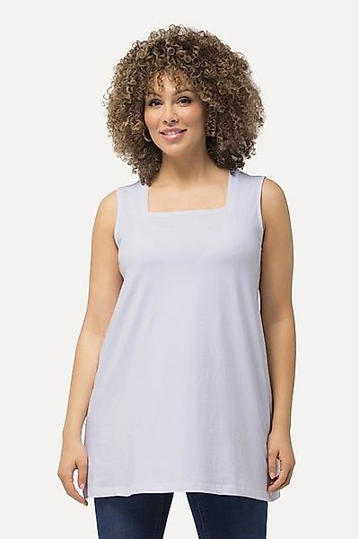 Ulla Popken Longshirt Longtop Classic Fit Carré-Ausschnitt ärmellos günstig online kaufen