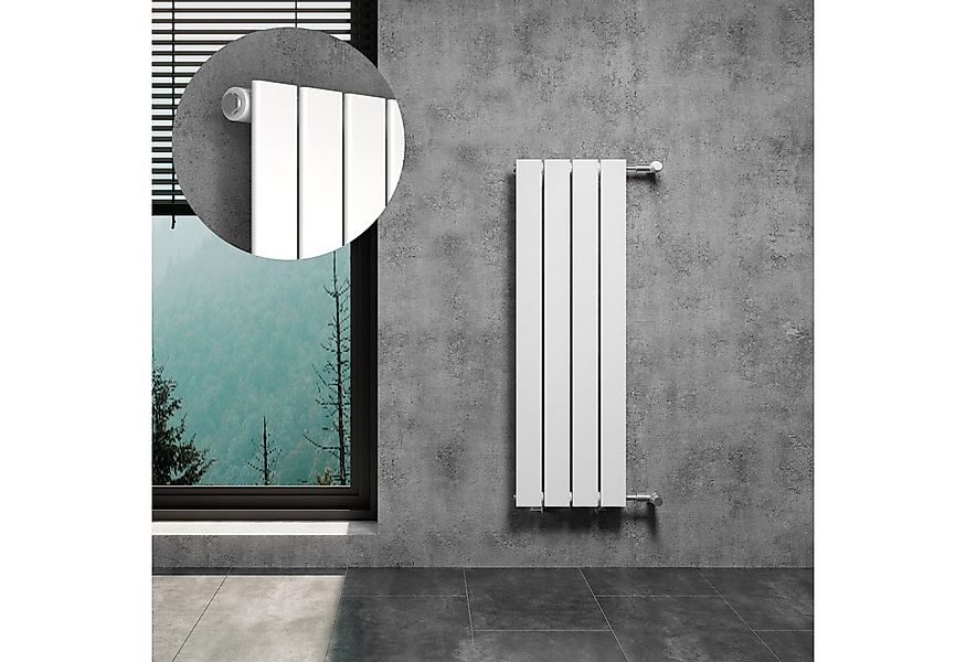 WITEN&NOCK Designheizkörper Flach Paneelheizkörper mit Seitenanschluss Nabe günstig online kaufen