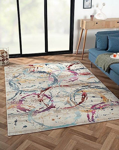 Myflair Möbel & Accessoires Teppich »Aurora 5«, rechteckig, 2 mm Höhe, Flac günstig online kaufen