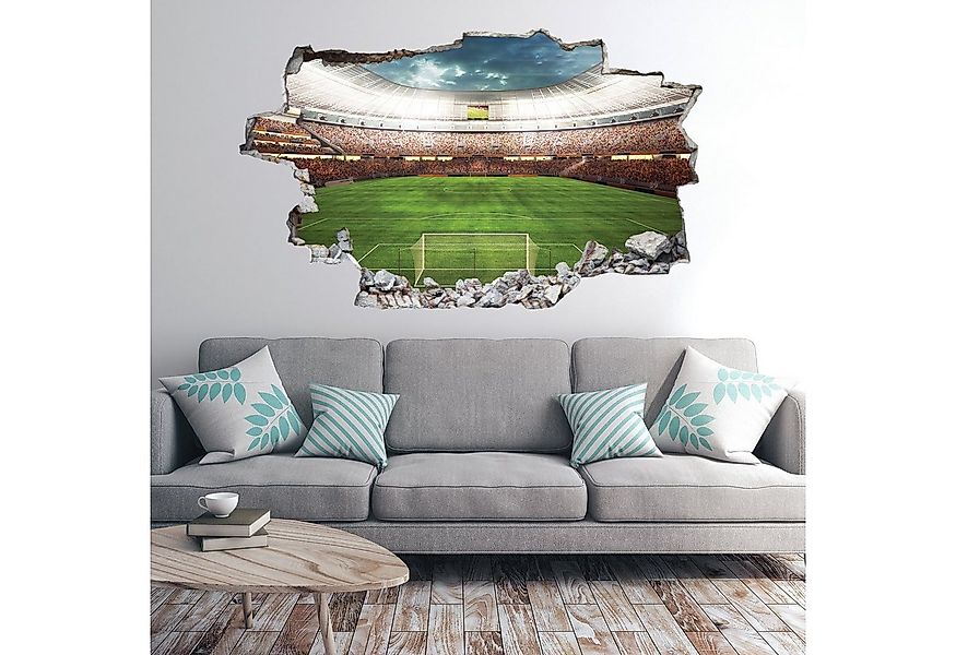 GRAVURZEILE Wandtattoo im Fußball Stadion Design - 3D Effekt - Wandsticker günstig online kaufen