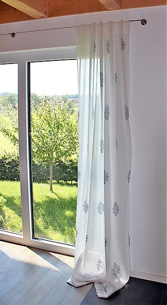 Indradanush Vorhang Vorhang weiß blickdicht 100% günstig online kaufen