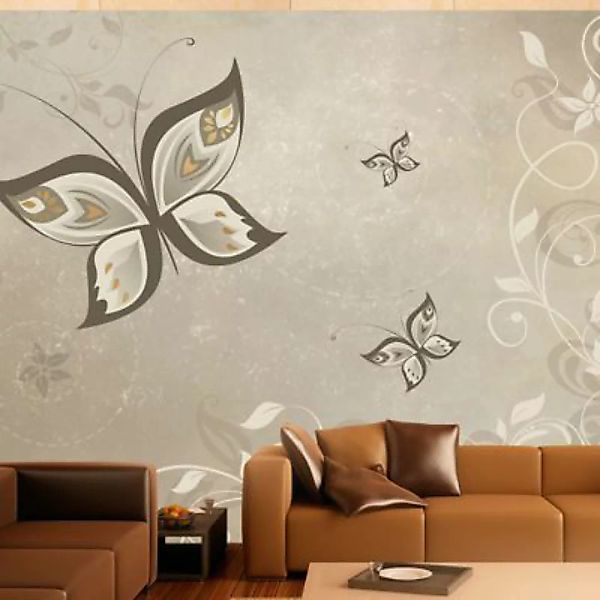 artgeist Fototapete Schmetterlingsflügel beige/braun Gr. 250 x 175 günstig online kaufen