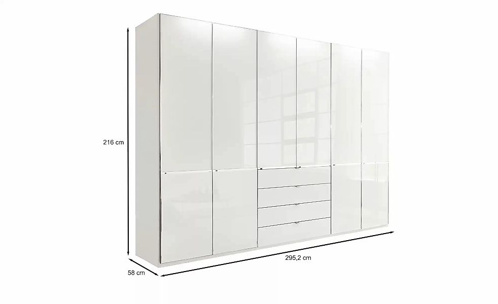 Kleiderschrank  Velua 2 ¦ weiß ¦ Maße (cm): B: 300 H: 216 T: 58.0 Schränke günstig online kaufen