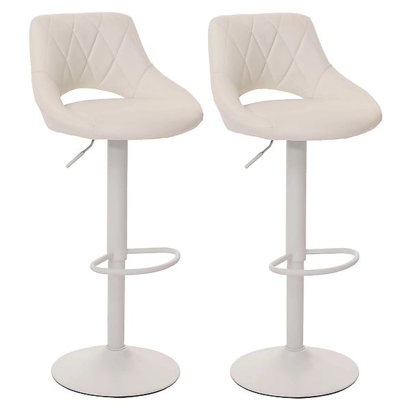 PROREGAL 2er-Set Barhocker Gepolstert Mit Lehne Sitzhöhe 60-82cm Fußablage günstig online kaufen