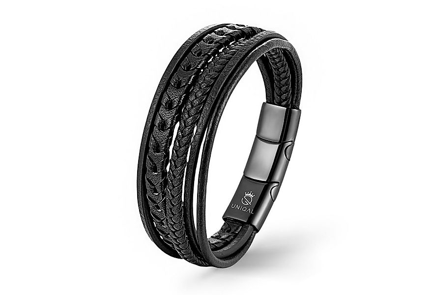 UNIQAL.de Lederarmband Lederarmband Herren "ARMARA" geflochten brown black günstig online kaufen