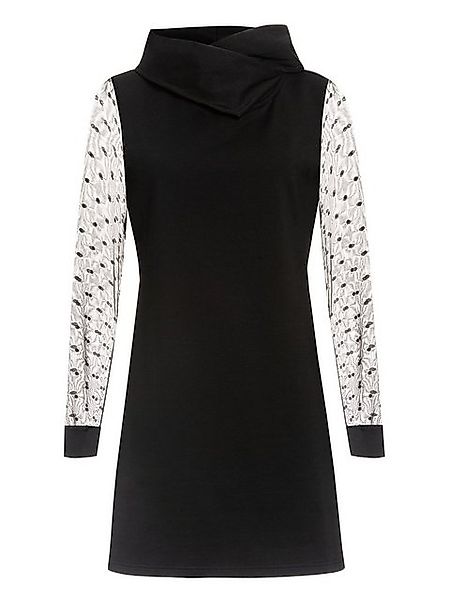 Pussy Deluxe Black Dots Shawl Hooded Damen Sweatkleid schwarz günstig online kaufen