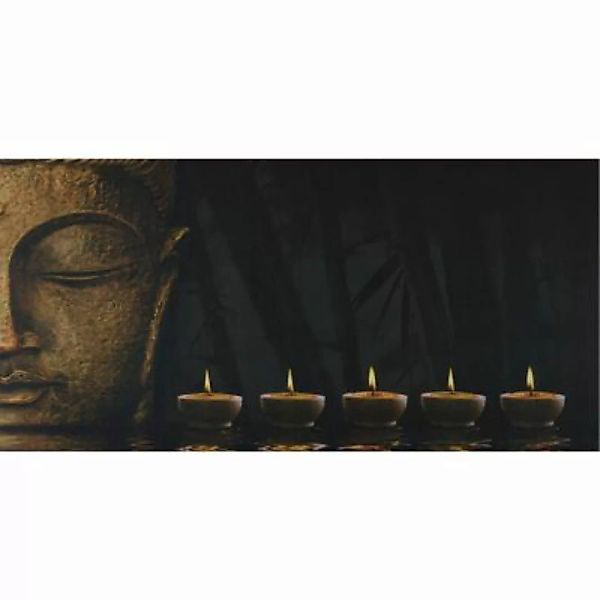 HWC Mendler LED-Bild mit Timer, 110x55cm Buddha, flackernd mehrfarbig günstig online kaufen