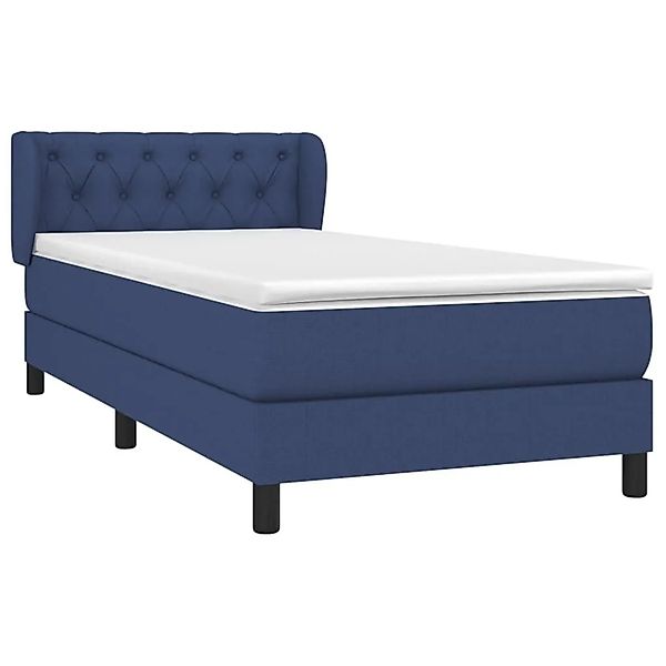 vidaXL Boxspringbett mit Matratze Blau 80x200 cm Stoff 3126443 günstig online kaufen