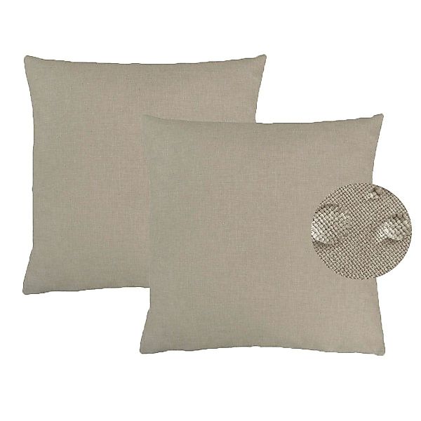 Kissenbezüge 2er Set Leinen Optik Kissenbezug Dekokissenbezug, (2 Stück), s günstig online kaufen