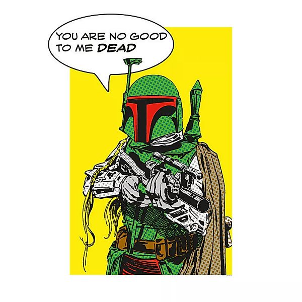 KOMAR Wandbild - Star Wars Classic Comic Quote Boba_Fett - Größe: 50 x 70 c günstig online kaufen