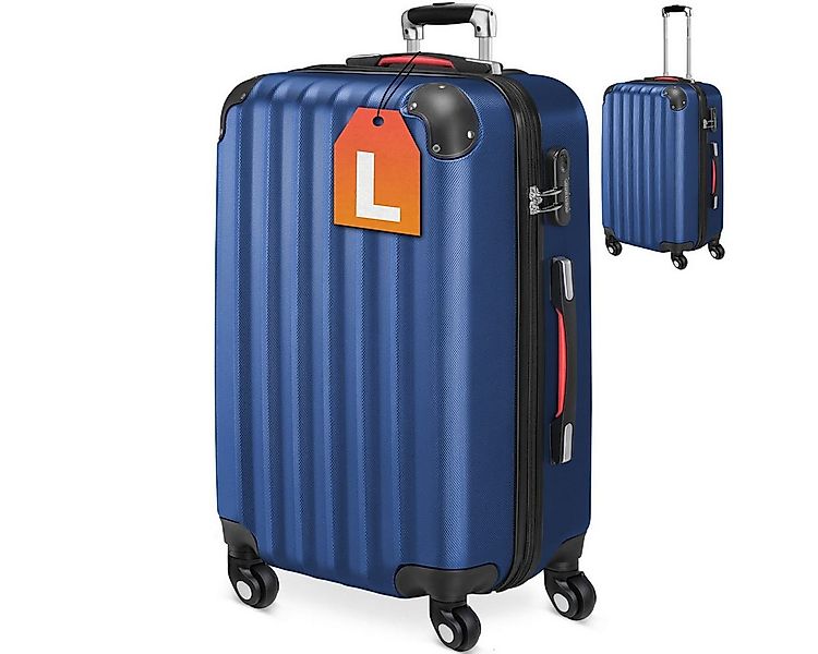 monzana Hartschalen-Trolley, 4 Rollen Rollen, Rollkoffer Zahlenschloss Reis günstig online kaufen