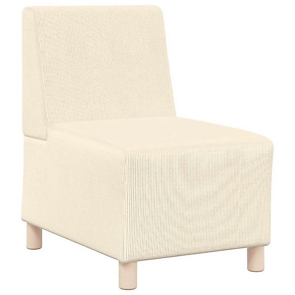 vidaXL Sofa Sessel Creme 55 cm Cordstoff günstig online kaufen