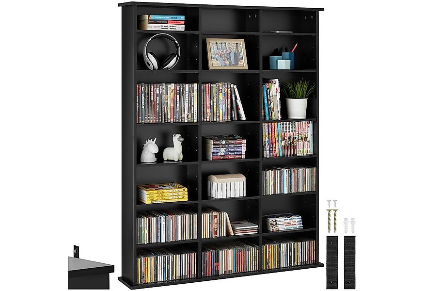 tectake CD-Regal CD DVD Regal, Set 1-tlg., in Holzoptik günstig online kaufen