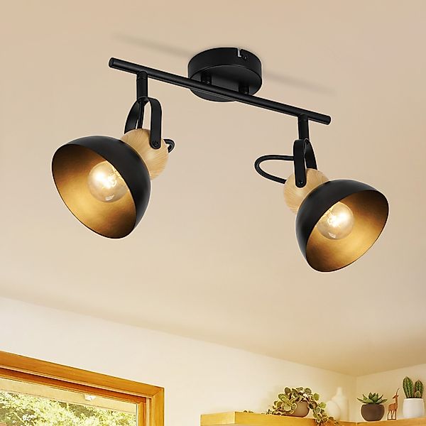 Nettlife Deckenstrahler Vintage Schwarz E27 Schwenkbar günstig online kaufen